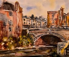 baggot street bridge watercolour