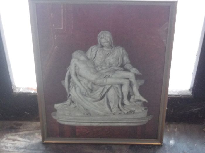 a large  vintage holy picture
