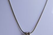 Vintage 925 Sterling Silver Pendant with Blue Stone on chain
