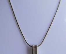 Vintage 925 Sterling Silver Pendant with Blue Stone on chain