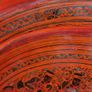 Vintage Wonderful  Hand Painted/Etched Lacquered  Wooden Large Tray - Asian Hand Made L 19" Image 8