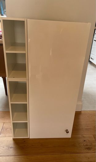 Ikea Metod wall cabinet with shelves door and wine rack 55x100cm