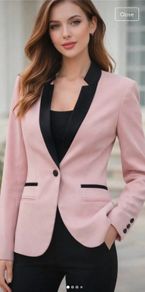 Awear Tuxedo Style Blazer in pink and black - Size 10 worn once
