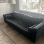 Navy three seater sofa Image 2