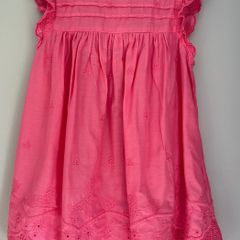 Next Pink dress with cut work detail Age 3-4 EUC