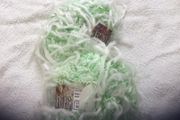 Sirdar fresco yarn green and white 2no. balls