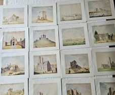 Beranger's Antique Buildings Of Ireland X 50 Prints. Each In A Sleeve With Clear Front. All In Mint Condition. See Photos For Same.
