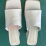 Wide Heel Soft Elegant Leather Sandal Mules Sz 6 / Eu 39. Colour Cream Immaculate. Zara Image 8