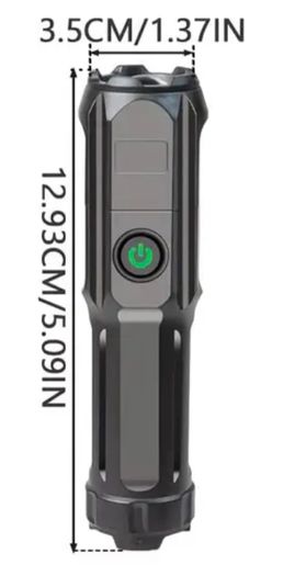 Mini usb rechargeable torch in box w/cable