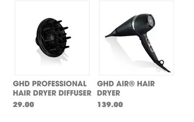 GHD air 1.0 hairdryer and defuser