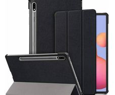 Premium Smart Cover For Samsung Galaxy Tab S7 Trifold Case Black