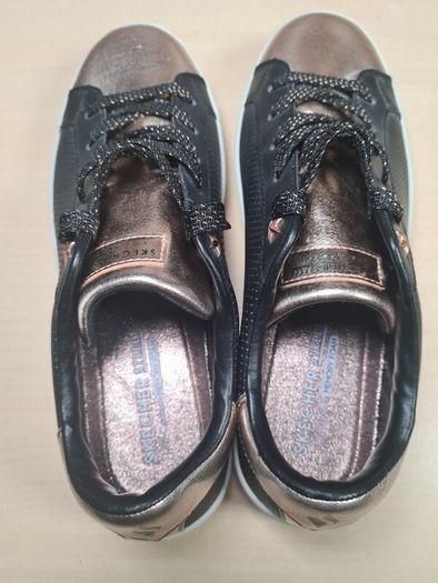 Womens Skechers Street Los Angeles Trainers Runners Black Rose Gold Size Uk 6.5 Eu 39.5  Hi Lite Metallic (AT2)