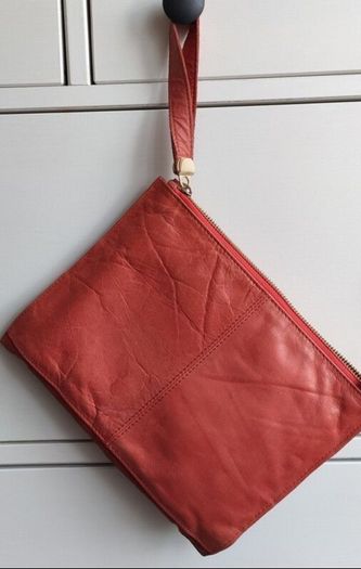 Oasis Orange 100% Real Leather 3 in 1 bag