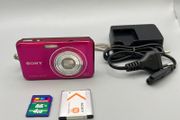 Sony DSC-W310 12.1MP Digital Camera Pink - Full Kit
