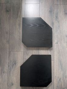 Black corner shelves