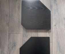 Black corner shelves