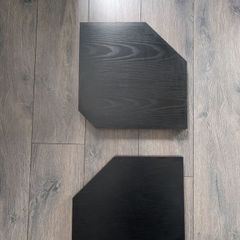 Black corner shelves