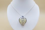 Sterling Silver Necklace with Glass/Silver Pendant