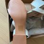 Womens white low block heels Image 2