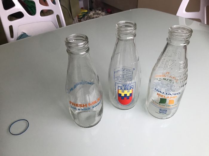 milk bottles