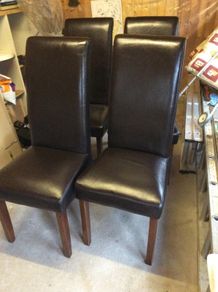 4 leather chairs