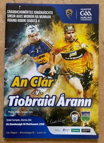 2018 Tipperary v Clare - GAA Munster Hurling Round 4 Programme