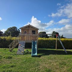 Playhouse with swings and slide - Gepetto Land - The Blanca with 2 swings