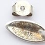 925 Vintage Sterling Silver Leaf Stud Earrings Image 4