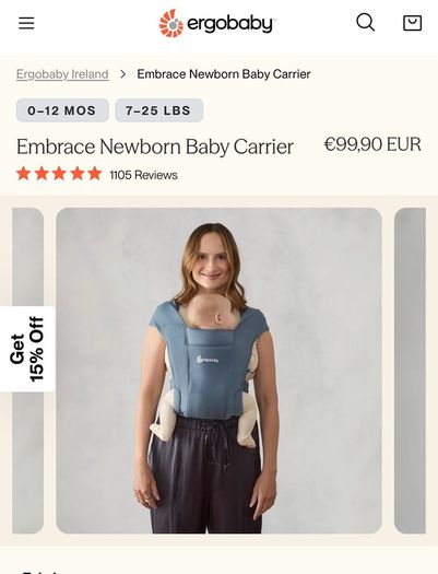 Ergobaby Embrace Baby Sling/Wrap