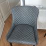 2 x faux leather dining chairs Image 2