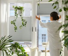 Ikea Hornvalmo pleated blinds