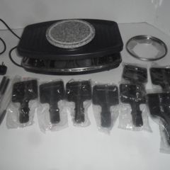 raclette grill with natural stone