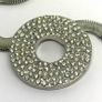 Mid Century Silver Tone Statement Necklace Image 8