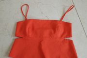 Zara orange cut out top uk 8-10