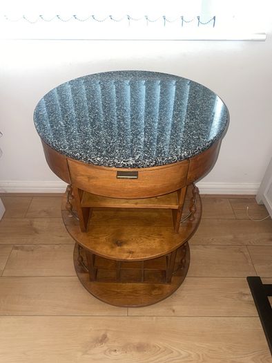 Kitchen island on wheels marble top