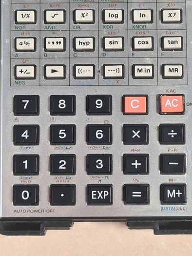 CASIO FX-100c vintage scientific calculator and case