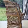 Vintage miniature wicker armchair in the "peacock" style Image 3