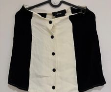 Nasty Gal Black & White Colour-Block mini Skirt S 36 8