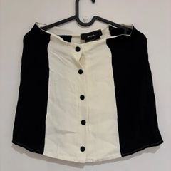 Nasty Gal Black & White Colour-Block mini Skirt S 36 8
