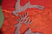 2 lilac glitter reindeer