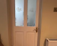 four matching glazed internal doors and one glazed double door