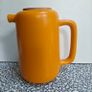 Title: OGO Living "Outo" Matte Stoneware Teapot with Wooden Lid, Orange Image 2