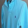 Polo Ralph Lauren Custom Fit Long Sleeve Polo Shirt XS Turquoise Blue 100% Cotton Image 5