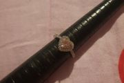 Pink heart stone ring