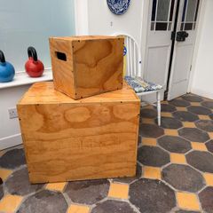 2 Wooden Plyometric Boxes - Range 12" - 30"