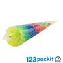 lot of 100 pcs clear sweet cones perfect for candy carts party buffet decoration wedding LOT OF 100 pcs size 25 cm x 13 cm Image 4