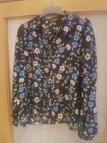 Black Floral Blouse