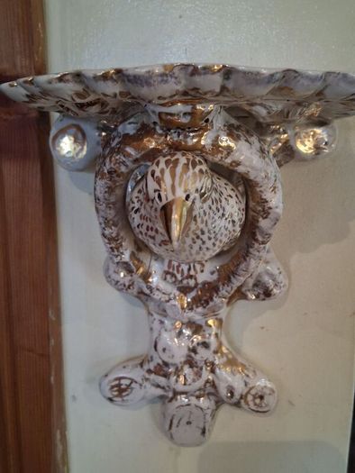 A Pair of Nineteenth Century Creamware Wall Brackets