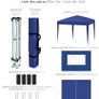 3m x 3m Pop Up Gazebo with Sides & 4 Weight Bags & Carry Bag Image 8