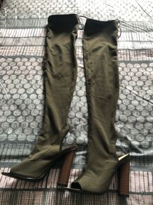 Khaki Green high boots